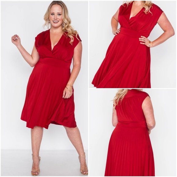 Trend Setter Diva Boutique | Dresses | Lady In Red Plus Size Midi Dress | Poshmark